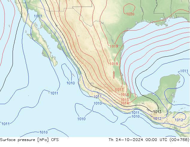 Yer basıncı CFS Per 24.10.2024 00 UTC