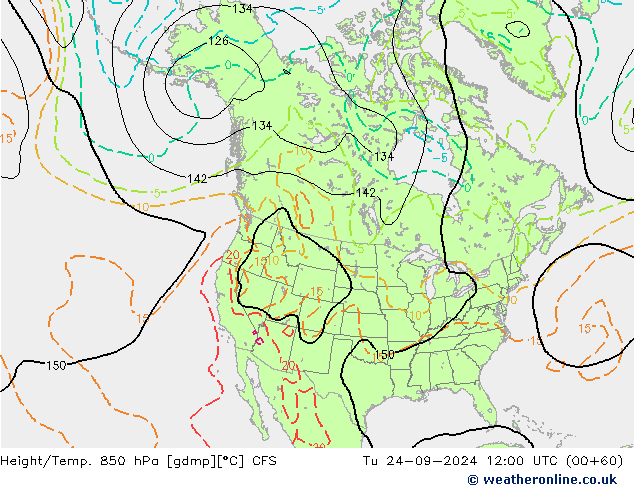 Height/Temp. 850 hPa CFS Ter 24.09.2024 12 UTC