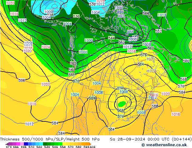 Thck 500-1000hPa CFS sab 28.09.2024 00 UTC