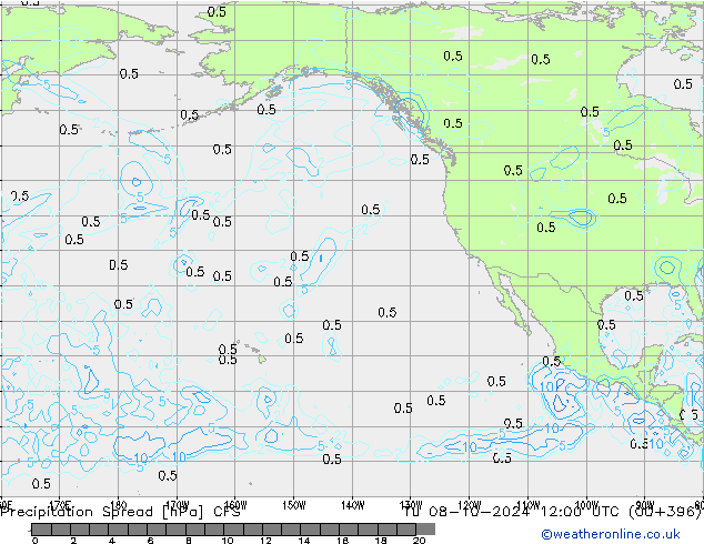 Yağış Spread CFS Sa 08.10.2024 12 UTC