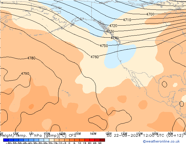 Yükseklik/Sıc. 1 hPa CFS Paz 22.09.2024 12 UTC