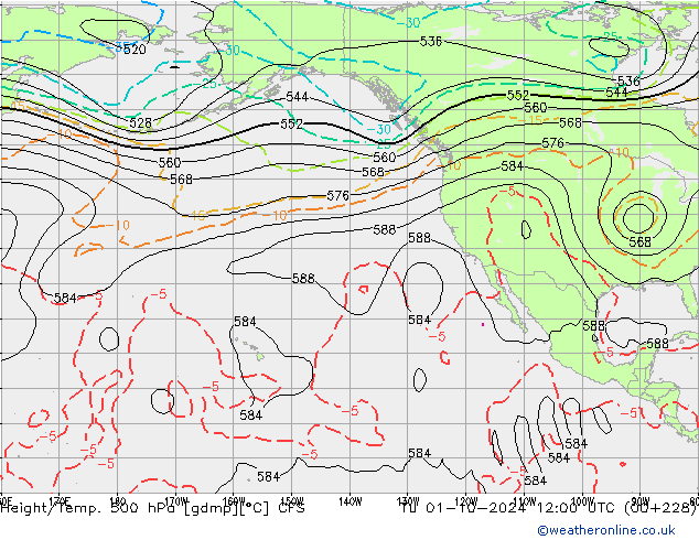 Height/Temp. 500 hPa CFS Ter 01.10.2024 12 UTC