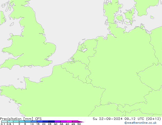 Precipitación CFS dom 22.09.2024 12 UTC