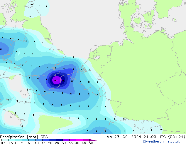 Niederschlag CFS Mo 23.09.2024 00 UTC