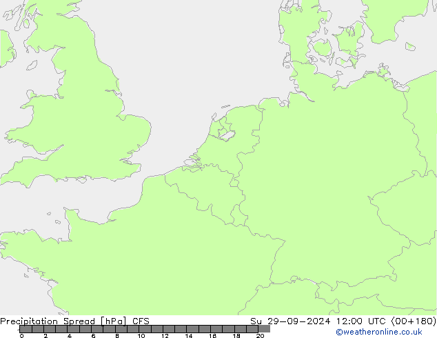 Precipitation Spread CFS Su 29.09.2024 12 UTC