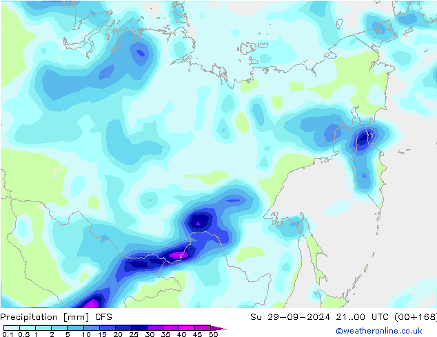 Précipitation CFS dim 29.09.2024 00 UTC