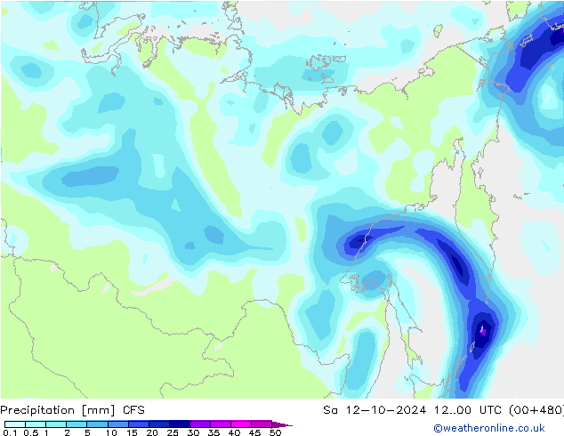 Precipitation CFS Sa 12.10.2024 00 UTC