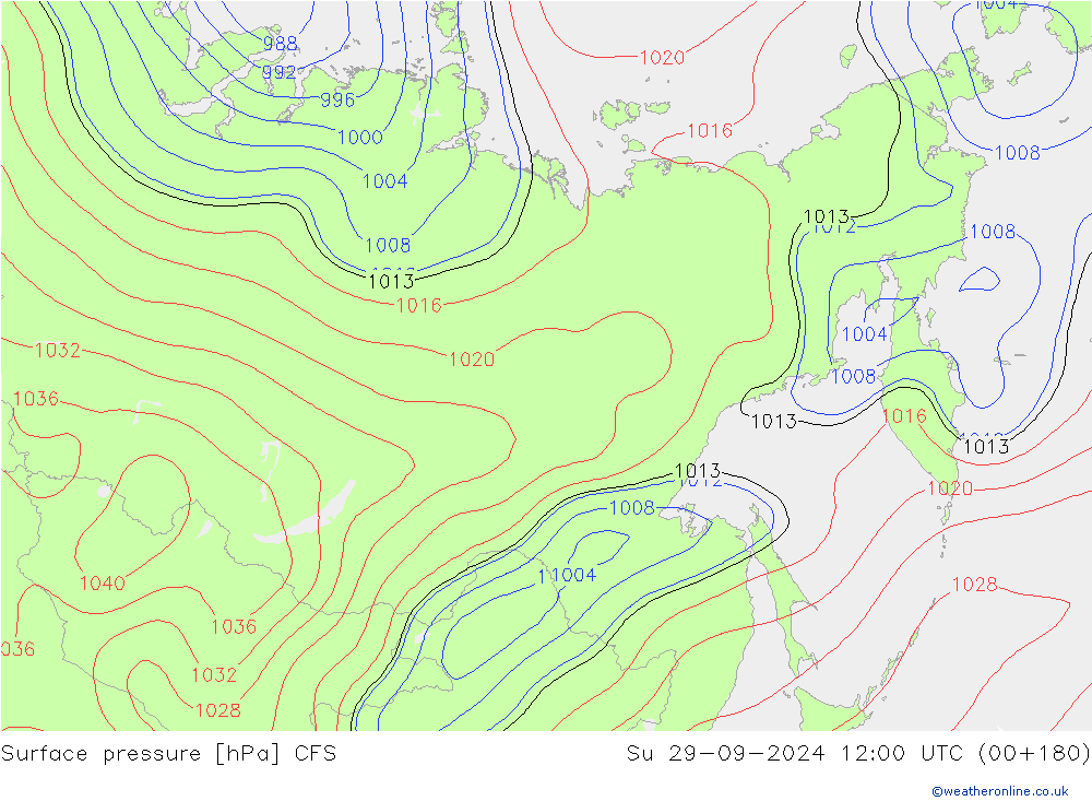 pression de l'air CFS dim 29.09.2024 12 UTC