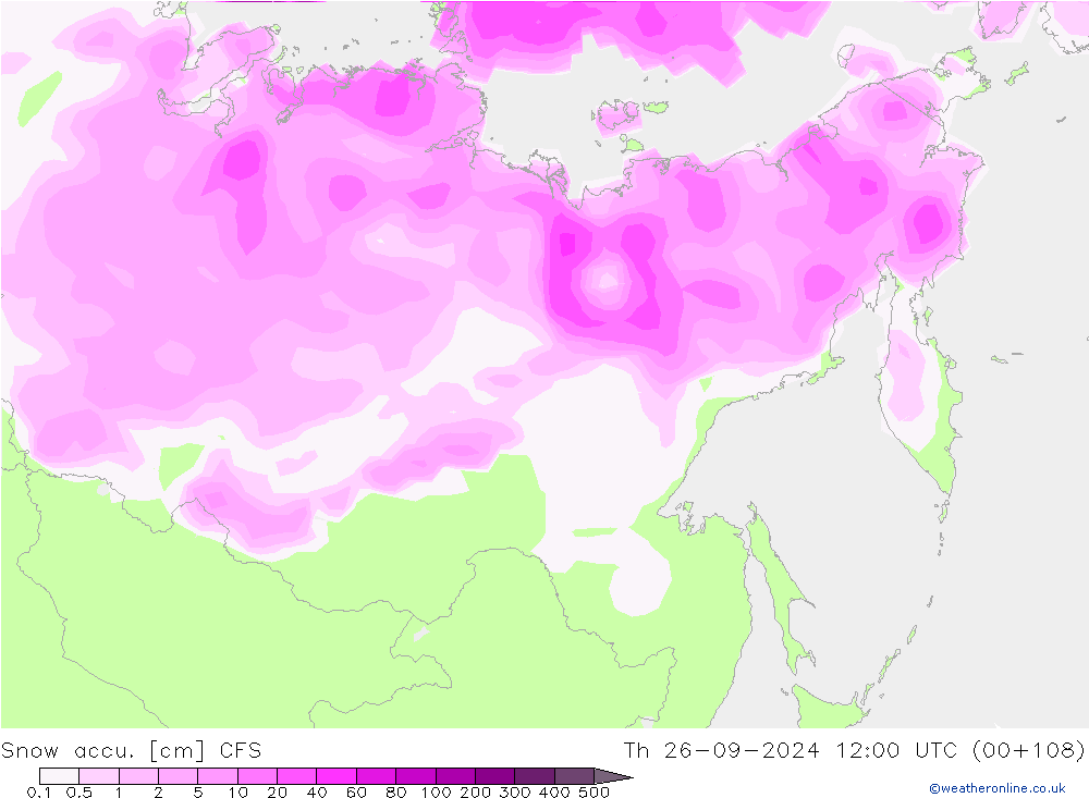 Snow accu. CFS  26.09.2024 12 UTC