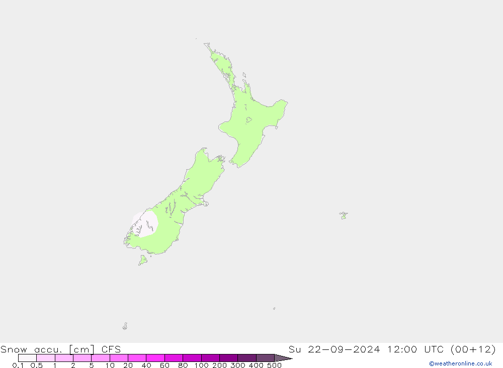 Snow accu. CFS Dom 22.09.2024 12 UTC