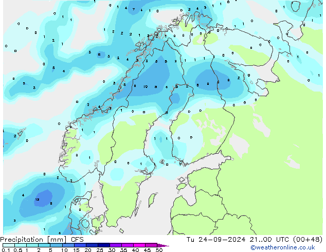 Precipitation CFS Tu 24.09.2024 00 UTC