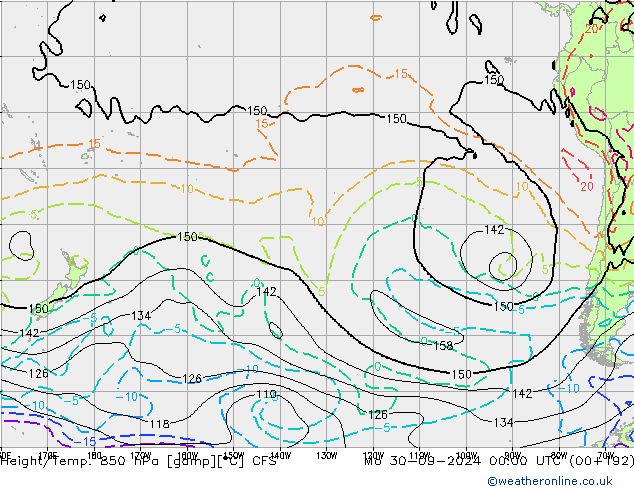 Height/Temp. 850 hPa CFS Seg 30.09.2024 00 UTC