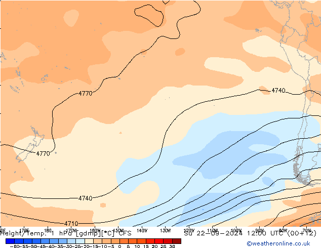 Geop./Temp. 1 hPa CFS dom 22.09.2024 12 UTC