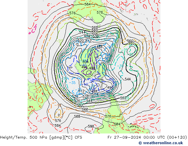 Height/Temp. 500 hPa CFS pt. 27.09.2024 00 UTC