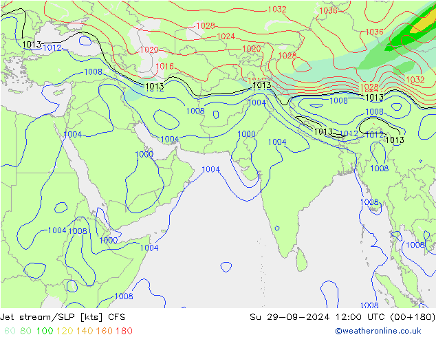 Jet stream CFS Dom 29.09.2024 12 UTC