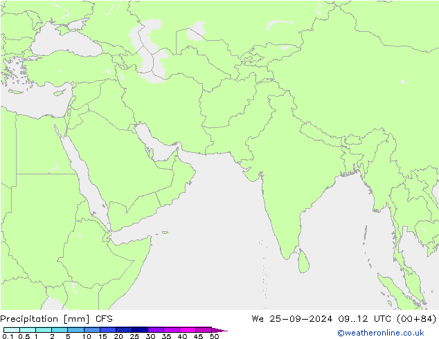 Neerslag CFS wo 25.09.2024 12 UTC