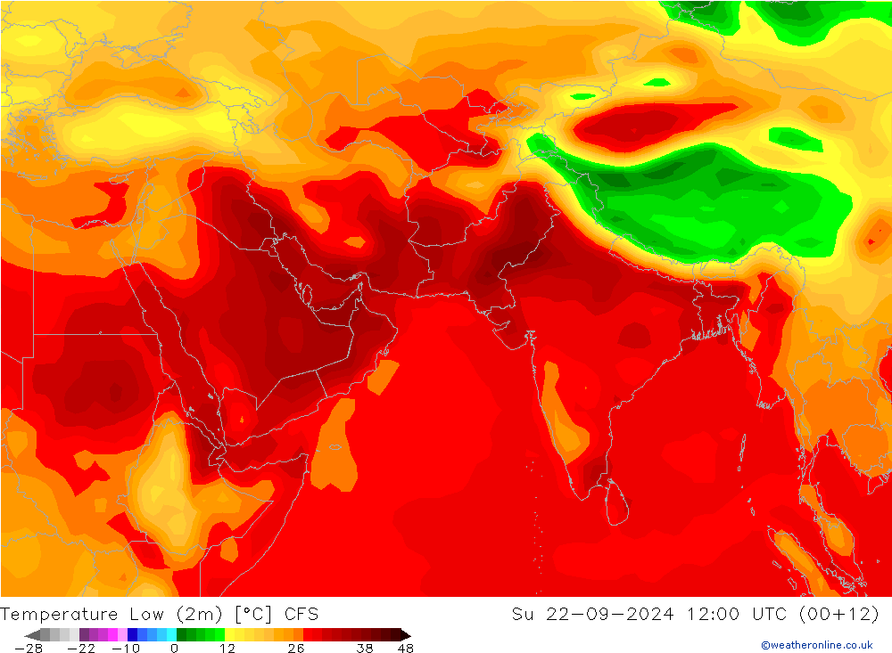 Tiefstwerte (2m) CFS So 22.09.2024 12 UTC