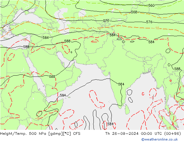 Hoogte/Temp. 500 hPa CFS do 26.09.2024 00 UTC