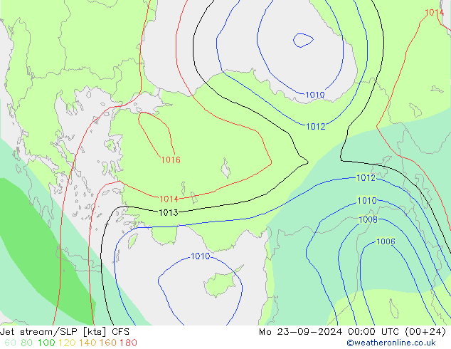 Polarjet/Bodendruck CFS Mo 23.09.2024 00 UTC