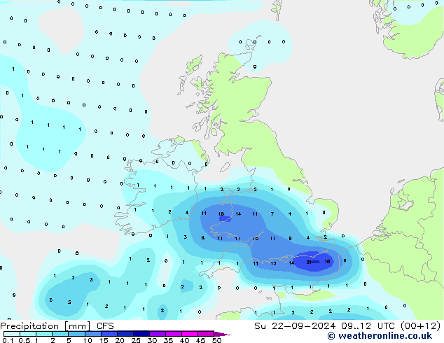 Precipitation CFS Su 22.09.2024 12 UTC