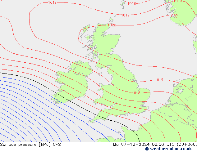 ciśnienie CFS pon. 07.10.2024 00 UTC