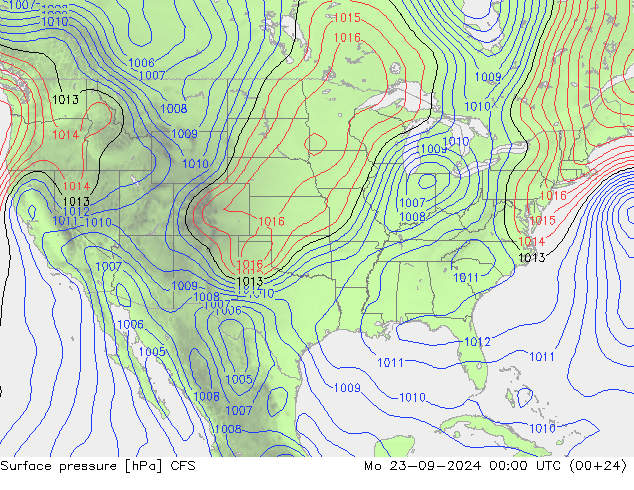 pressão do solo CFS Seg 23.09.2024 00 UTC