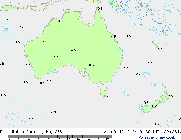 Precipitation Spread CFS We 09.10.2024 00 UTC