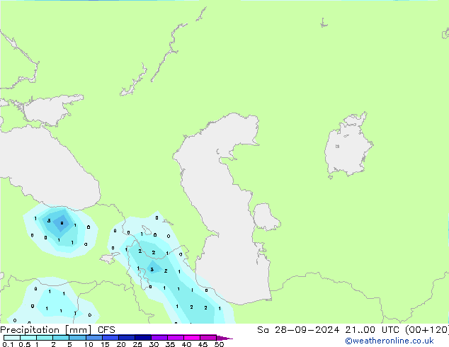 Précipitation CFS sam 28.09.2024 00 UTC