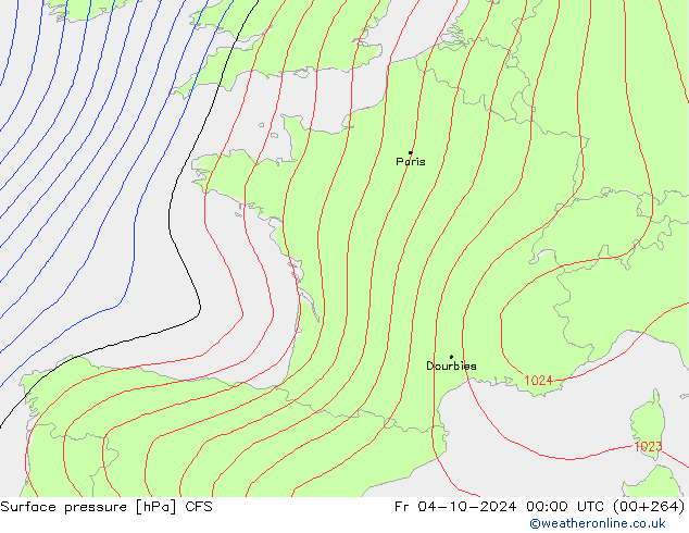 ciśnienie CFS pt. 04.10.2024 00 UTC