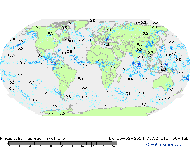 precipitação Spread CFS Seg 30.09.2024 00 UTC