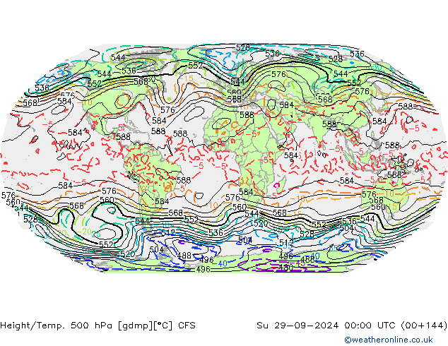 Height/Temp. 500 hPa CFS Ne 29.09.2024 00 UTC