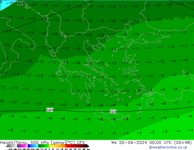 Géop./Temp. 500 hPa CFS mer 25.09.2024 00 UTC