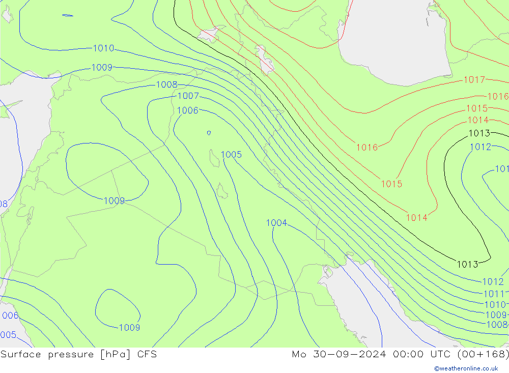 Yer basıncı CFS Pzt 30.09.2024 00 UTC