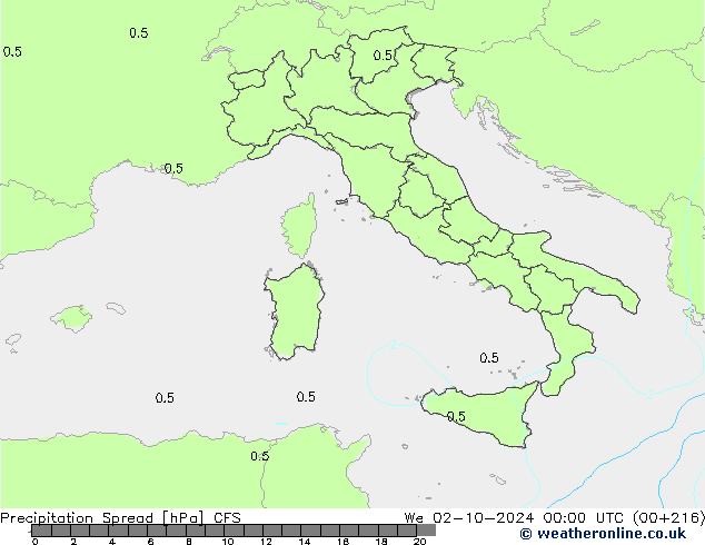 Precipitation Spread CFS We 02.10.2024 00 UTC