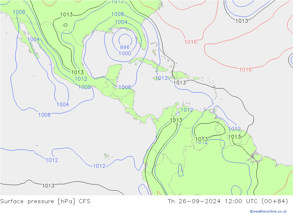 Luchtdruk (Grond) CFS do 26.09.2024 12 UTC