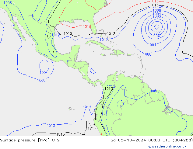 Yer basıncı CFS Cts 05.10.2024 00 UTC