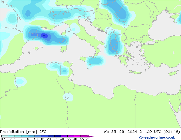 Precipitation CFS We 25.09.2024 00 UTC