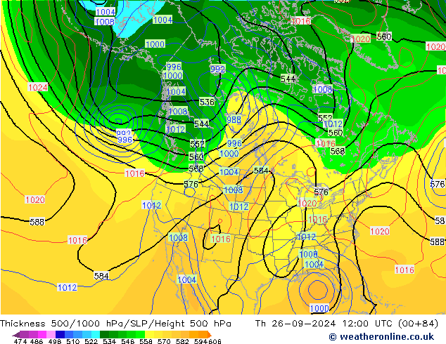 Thck 500-1000hPa CFS Th 26.09.2024 12 UTC