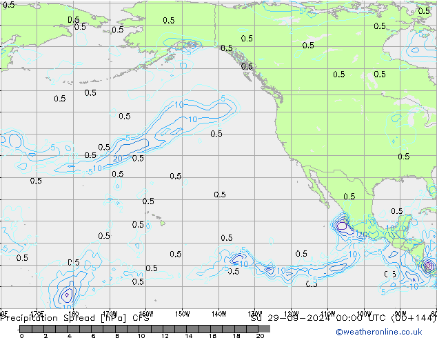 Precipitation Spread CFS Su 29.09.2024 00 UTC