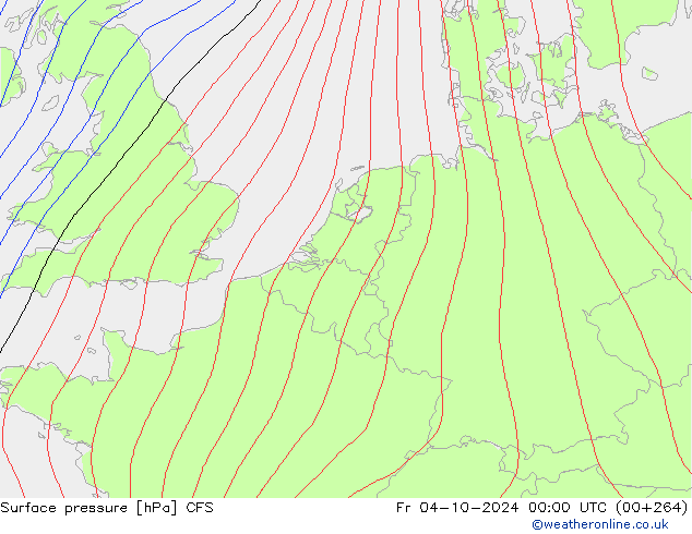 Surface pressure CFS Fr 04.10.2024 00 UTC