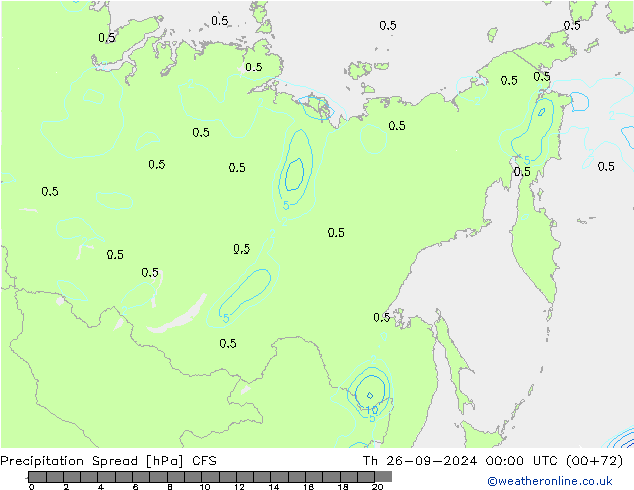 Precipitation Spread CFS Th 26.09.2024 00 UTC