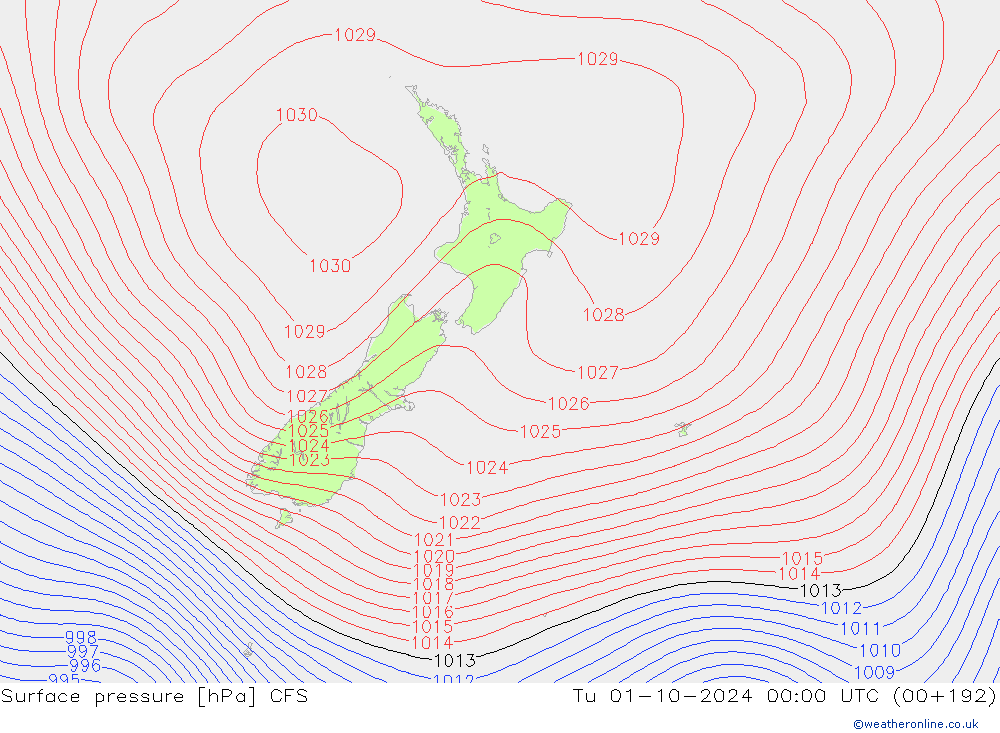 pressão do solo CFS Ter 01.10.2024 00 UTC