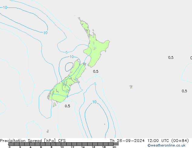 Precipitation Spread CFS Th 26.09.2024 12 UTC