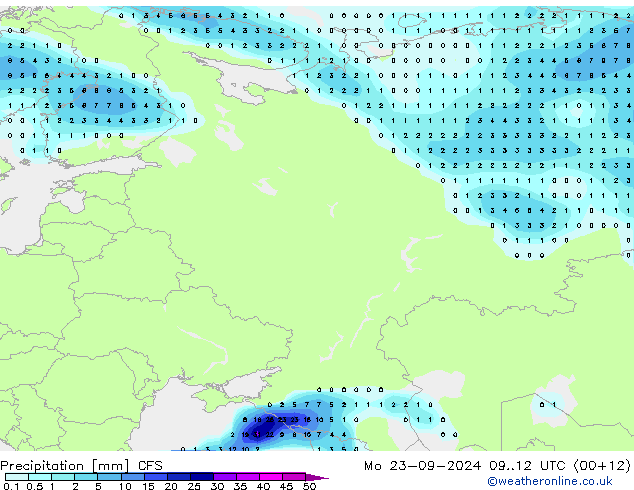 осадки CFS пн 23.09.2024 12 UTC