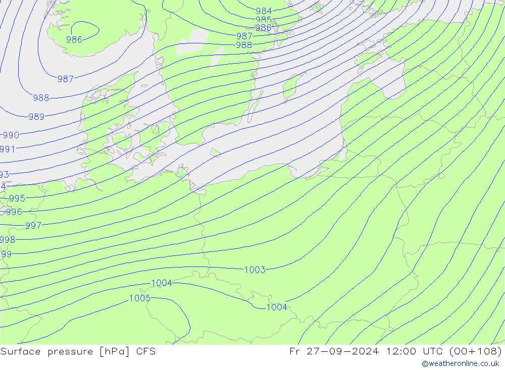 Yer basıncı CFS Cu 27.09.2024 12 UTC