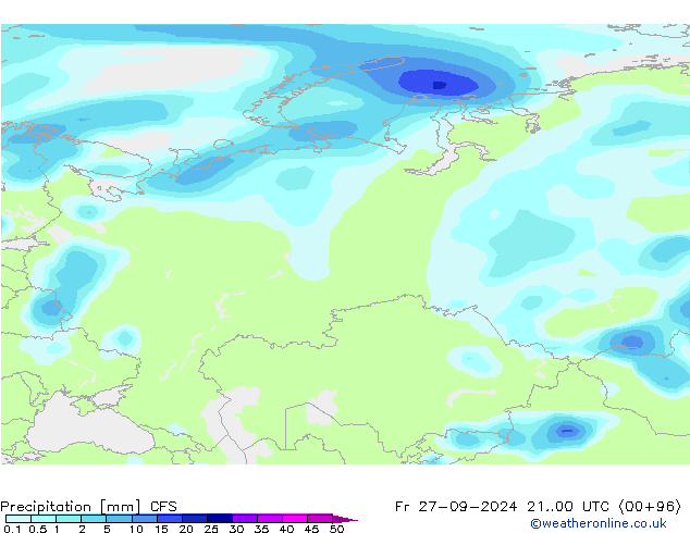 Precipitation CFS Fr 27.09.2024 00 UTC