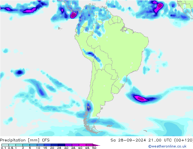 Precipitation CFS Sa 28.09.2024 00 UTC