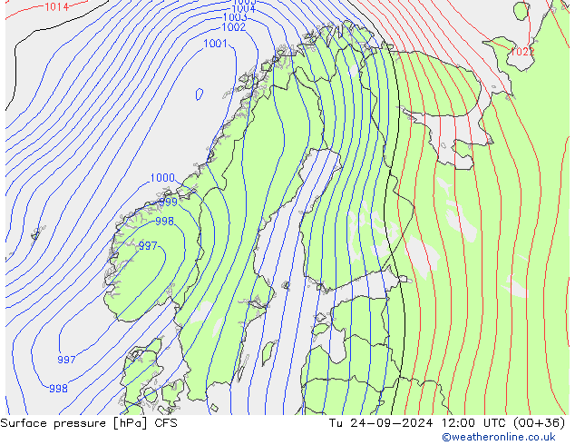 pression de l'air CFS mar 24.09.2024 12 UTC