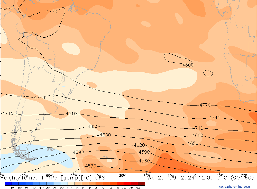 Height/Temp. 1 hPa CFS St 25.09.2024 12 UTC