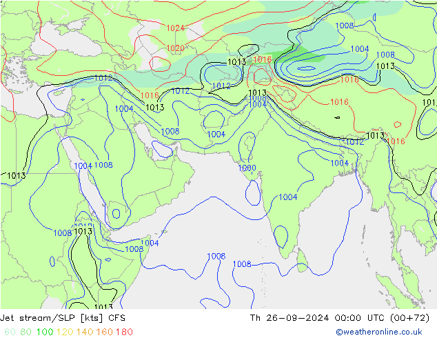 Jet stream/SLP CFS Th 26.09.2024 00 UTC